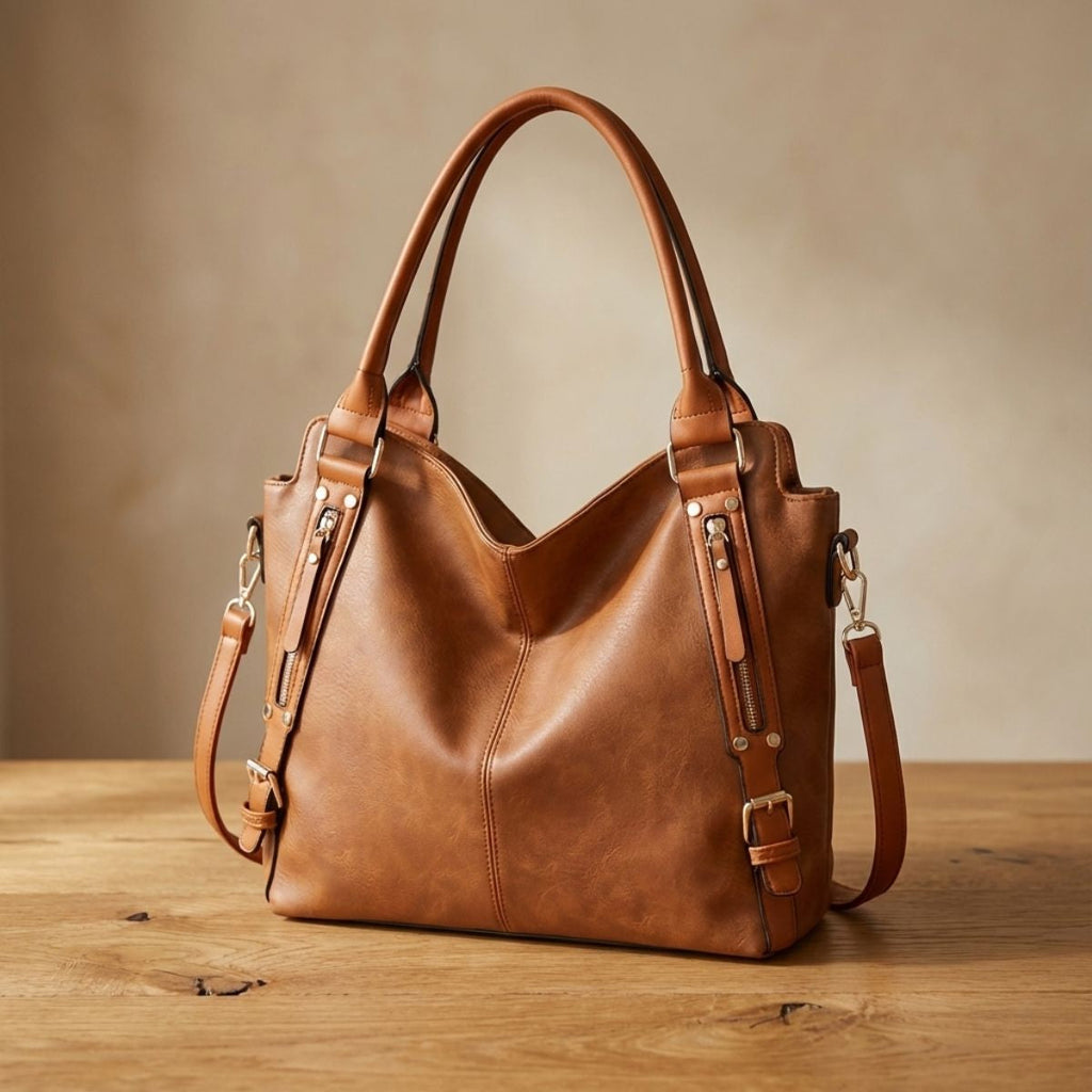 Romana | Dámska priestranná kožená kabelka (shopper)