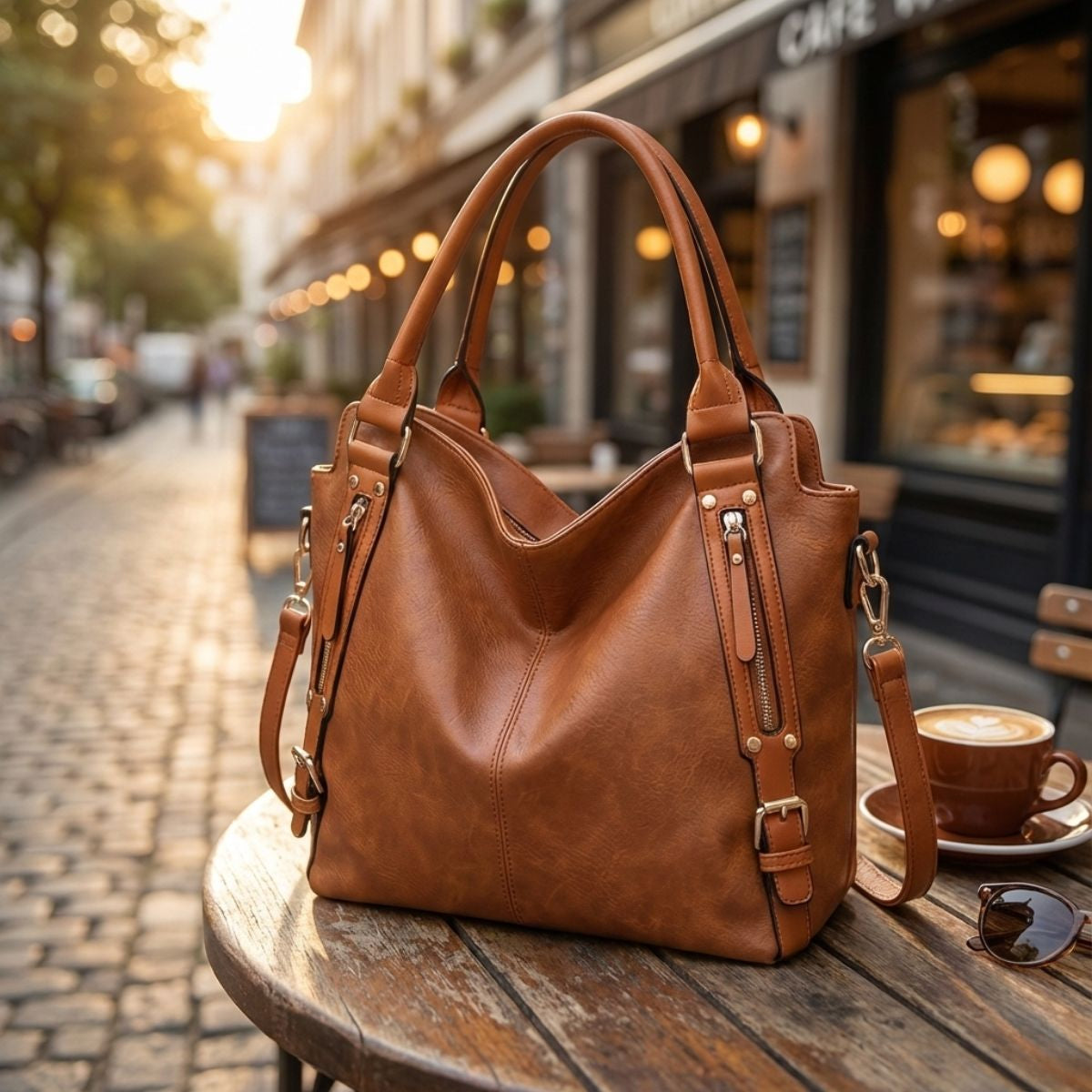 Romana | Dámska priestranná kožená kabelka (shopper)