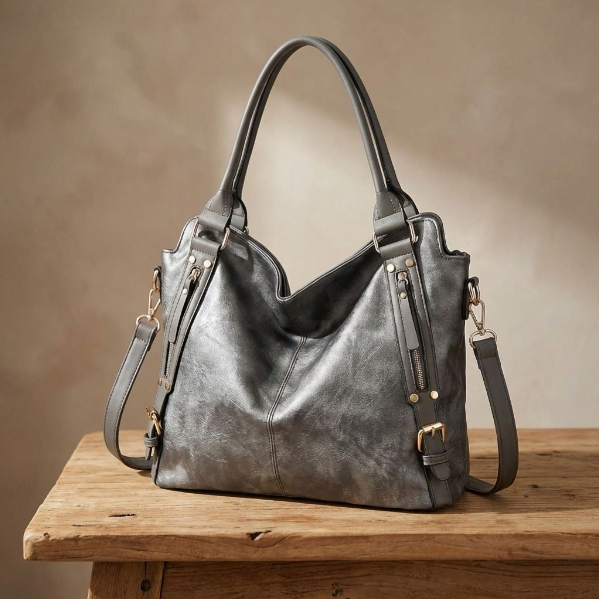 Romana | Dámska priestranná kožená kabelka (shopper)