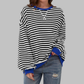 Estera | Dámska oversized mikina s retro pruhmi