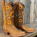 Miriam | Dámske kovbojské čižmy s výšivkou slnečníc