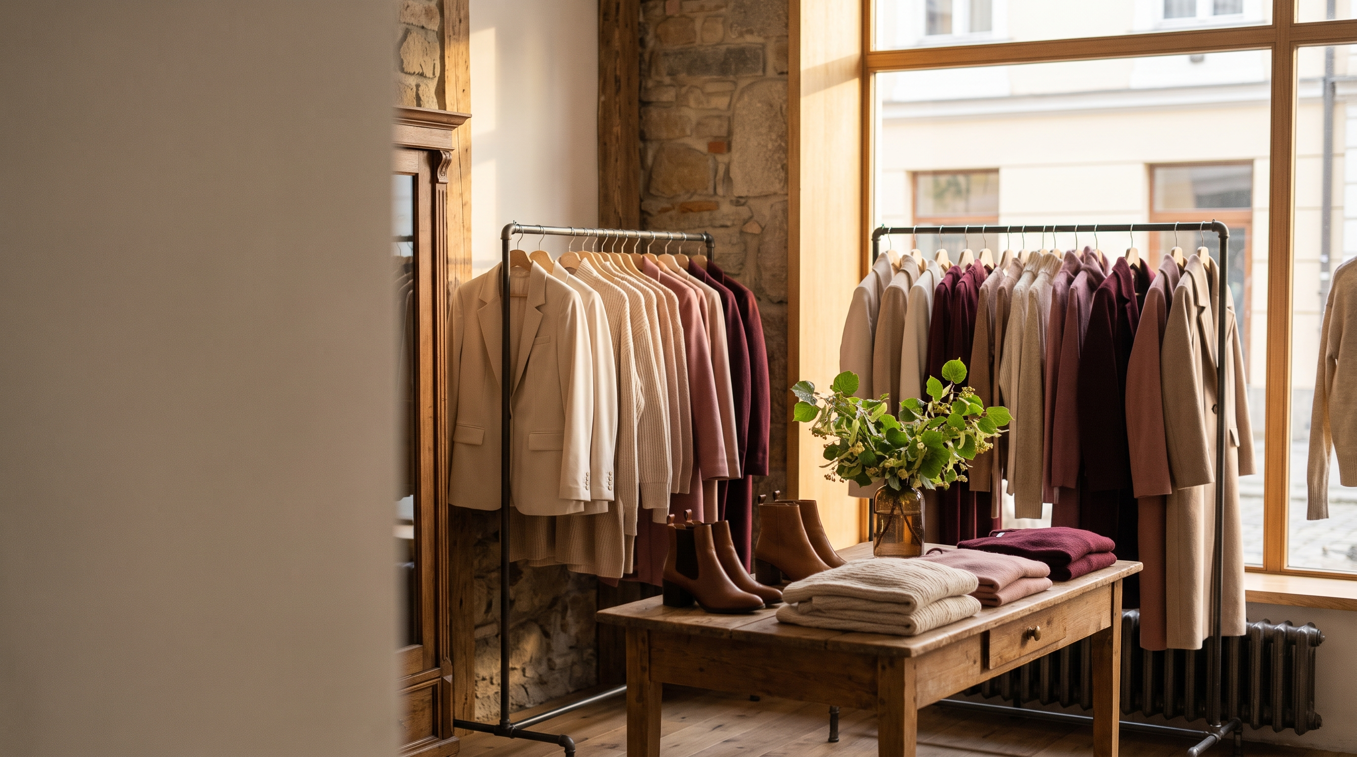 Interiér butiku Zora Boutique s jesennou kolekciou